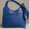 Handmade Navy Blue Leather Hobo Bag - Daylife Leather