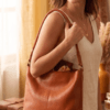 Brown Leather Hobo Bag for Women - Daylife Leather