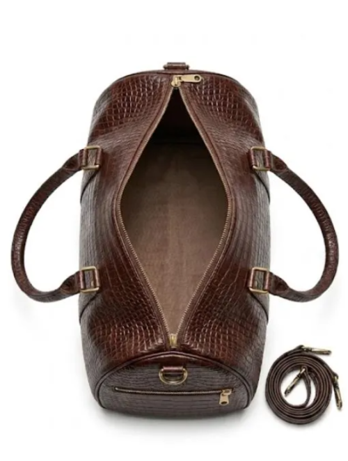 Screenshot 2026-06-22 005439 Leather Duffle Bag Crocodile Pattern Travel Weekender Bag - Daylife Leather