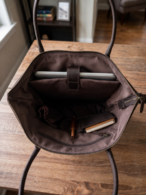 Premium Full Grain Leather Tote Bag for Women | DayLife Leather
