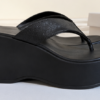 Side View Premium Leather Platform Sandals