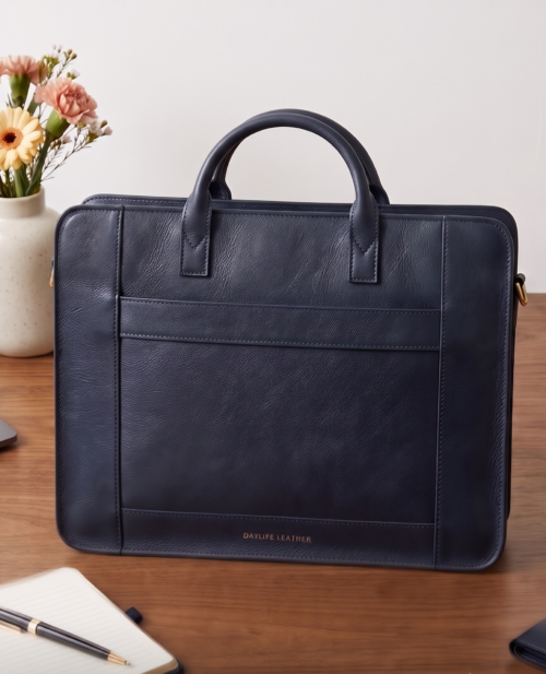 DayLife Premium Genuine Leather Office Bag & Luxury Executive Briefcase