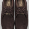 Side profile of DayLife Leather men's dark brown genuine leather casual shoes with laces, premium comfortable leather loafers for men.