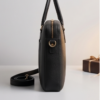 Handmade Black Grain Leather Laptop Briefcase | Daylife Leather