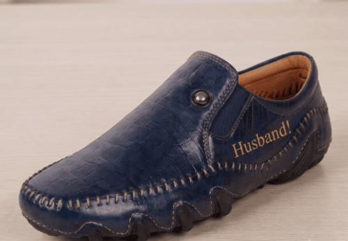 DayLife Leather Men's Premium Dark Blue Crocodile Embossed Genuine Leather Slip-On Loafers