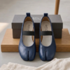 Gemini_Generated_Image_kh15wbkh15wbkh15 Leather Split-Toe Tabi Mary Jane Flat Shoes in Navy Blue | Daylife Leather