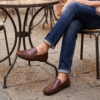 Brown Pebbled Genuine Leather Men's Drivers Loafers | Daylife Leather