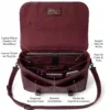 Burgundy Genuine Leather Messenger Bag | DayLife Leather