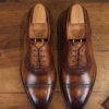 Men's Handmade Brown Leather Oxford Dress Shoes – Premium Genuine Leather Formal Shoes | DayLife Leather