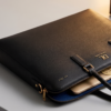 Handmade Black Grain Leather Laptop Briefcase | Daylife Leather