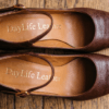 DayLife Leather Classic Brown Mary Jane Pumps with Ankle Strap