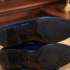 DayLife Leather Men's Premium Royal Blue Velvet Embroidered Luxury Formal Loafers