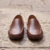 Brown Pebbled Genuine Leather Men's Drivers Loafers | Daylife Leather