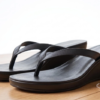 Handmade Black Leather Wedge Sandals for Women | Daylife Leather