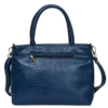 DayLife Leather Croco-Embossed Deep Blue Leather Bag – Premium Ladies Handbag & Office Bag for Women