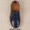 DayLife Leather Men's Premium Dark Blue Crocodile Embossed Genuine Leather Slip-On Loafers