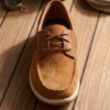 Handcrafted Men’s Tan Suede & Leather Boat Shoes - Premium Nautical Deck Loafers | DayLife Leather