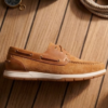 Handcrafted Men’s Tan Suede & Leather Boat Shoes - Premium Nautical Deck Loafers | DayLife Leather