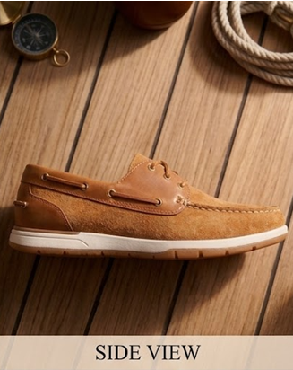 Handcrafted Men’s Tan Suede & Leather Boat Shoes - Premium Nautical Deck Loafers | DayLife Leather