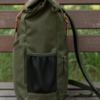 DayLife Leather Roll Top Backpack – Premium Waxed Canvas Laptop Travel Bag