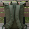 DayLife Leather Roll Top Backpack – Premium Waxed Canvas Laptop Travel Bag