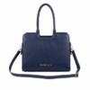 DayLife Leather Premium Navy Blue Handcrafted Genuine Leather Work Bag for Women – Professional Laptop Tote