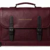 Burgundy Genuine Leather Messenger Bag | DayLife Leather
