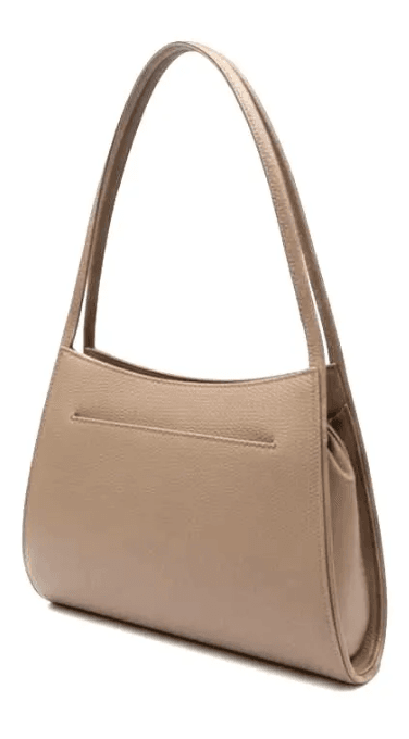 A high-quality full-grain beige leather shoulder bag from DayLife Leather