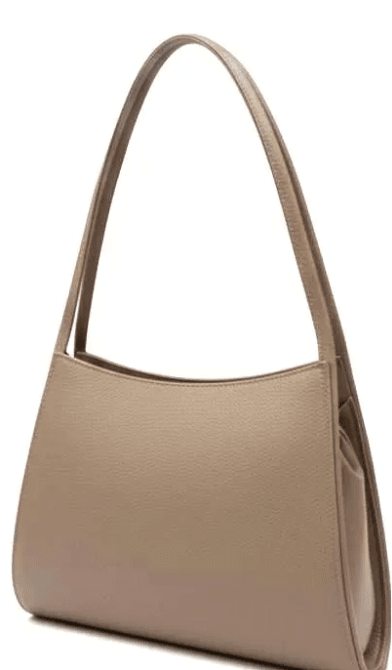 A high-quality full-grain beige leather shoulder bag from DayLife Leather