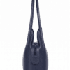 Navy Blue Pebbled Leather Hobo Bag | DayLife Leather