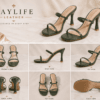 Daylife Leather Women’s Ankle-Strap Sculpted Heel Leather Pumps