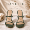 Daylife Leather Women’s Ankle-Strap Sculpted Heel Leather Pumps