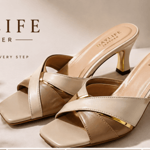 heels white with gold pro1 Daylife Leather Women’s Elegant Green Heeled Sandals – Premium Leather Thin Strap Fashion Heels