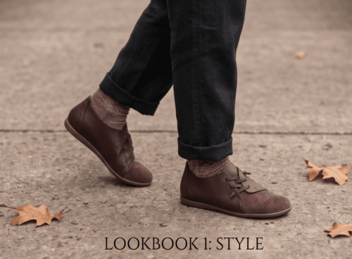 Dark brown leather and suede lace-up shoes for women, close-up texture view